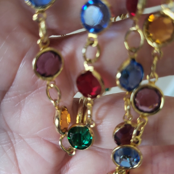 Rafaelian Austrian Crystal Multicolor Necklace 30" - Picture 7 of 9